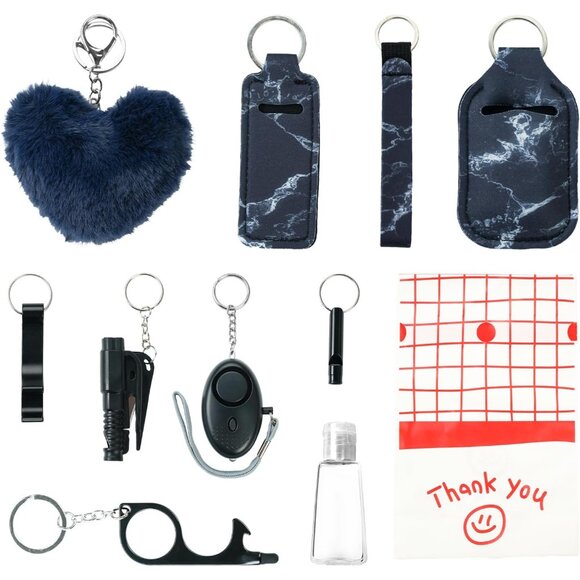 Safety Keychain Set with Alarm, Whistle, & Window Breaker for Women - Picture 2 of 7